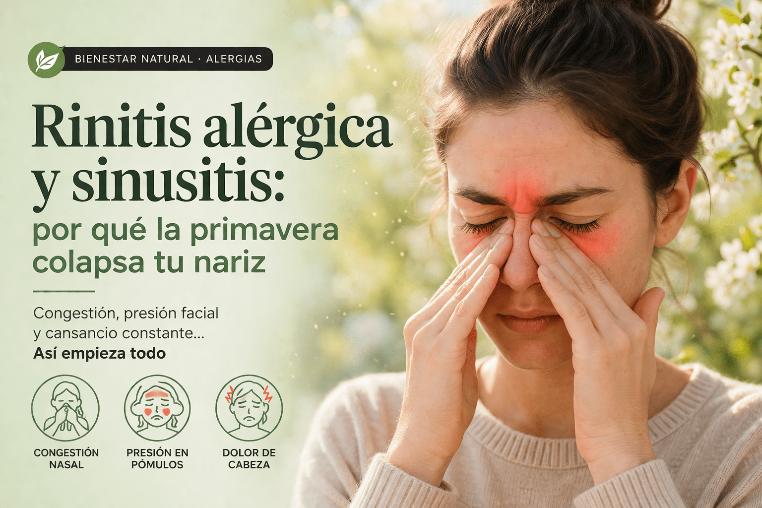 saco térmico sinusitis rinitis alérgica alivio natural